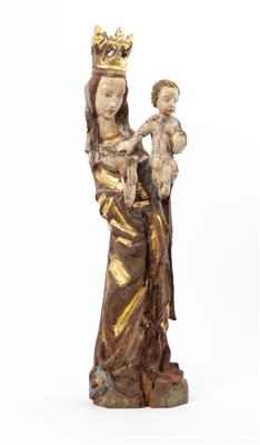 Schöne Madonna im gotischen Stil, 20. Jahrhundert - Kunst und Antiquitäten