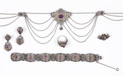 Amethyst Trachtenschmuckset - Gioielli