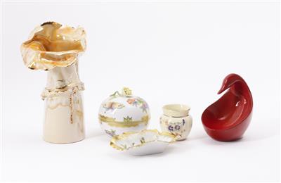 1 Deckeldose, 2 Vasen, 2 Schalen - Kunst und Antiquitäten