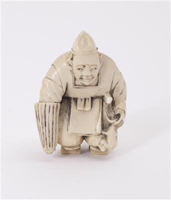 Netsuke eines buckligen Mannes, Japan, Meiji/Taisho-Periode - Umění a starožitnosti
