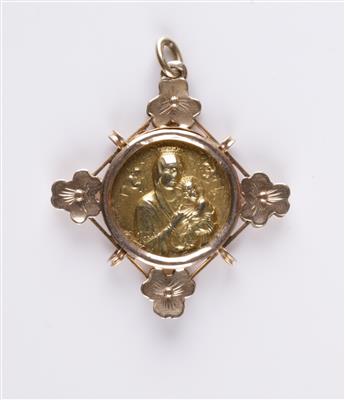 Maria mit Jesuskindanhänger um 1900 - Schmuck und Uhren