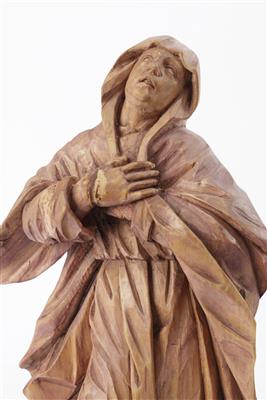 Hl. Maria einer Kreuzigungsgruppe, Werkstatt Schwanthaler, Oberösterreich, 1. Drittel 18. Jahrhundert - Kunst und Antiquitäten
