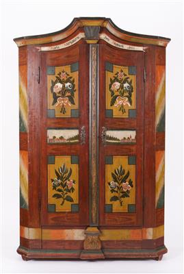 Innviertler Brautschrank einer Mehrnbacher Werkstätte, Oberösterreich, datiert 1833 - Antiques and art