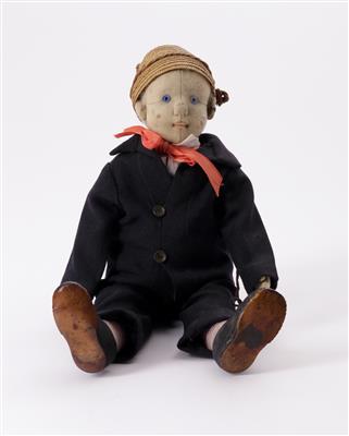 Puppe "Junge mit Hut", Fa. Steiff um 1910 - Antiques and art