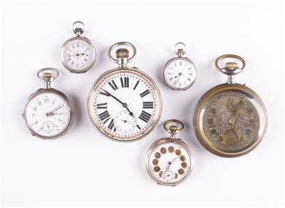 6 Taschenuhren - Armband- und Taschenuhren
