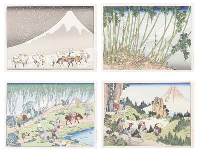 Katushika Hokusai, 4 Bilder: - Paintings