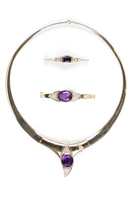 Amethyst-Brillantschmuckgarnitur - Jewellery and watches