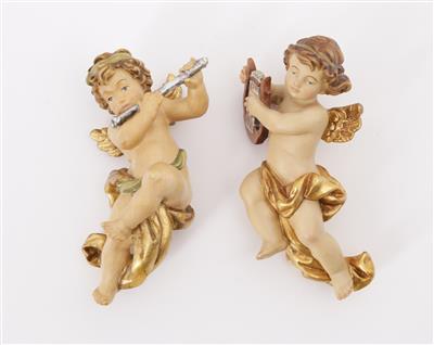 Paar musizierende fliegende Engeln, 20./21. Jahrhundert - Antiques and art