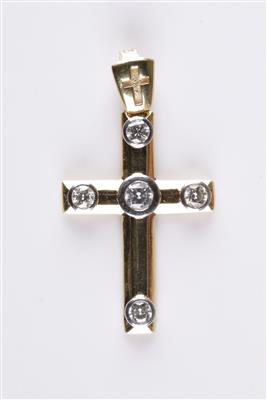 Brillantkreuz zus. ca. 1,15 ct - Gioielli e orologi