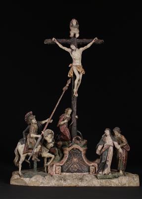 Kreuzigungsgruppe, wohl Oberösterreich, um 1770 - Arte e antiquariato