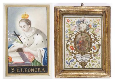2 Andachtsbilder, 18. Jahrhundert: - Dipinti