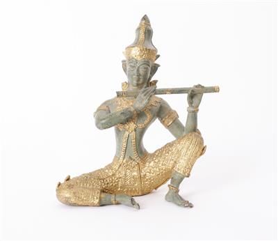 Flöte spielender Prinz Phra Aphai Mani, Thailand, 20. Jahrhundert - Antiques and art