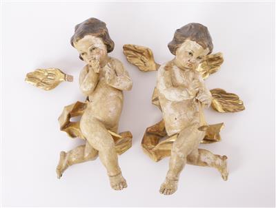 Paar fliegende Engel im Barockstil, 20. Jahrhundert - Antiques and art