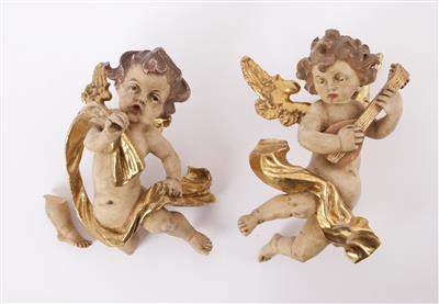 Paar fliegende Engel, wohl Verra, Osttirol 20. Jahrhundert - Arte e antiquariato