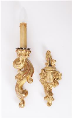 Zwei Wandappliken im Rokokostil - Antiques and art
