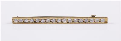 Brillantbrosche zus. ca. 0,85 ct - Jewellery and watches