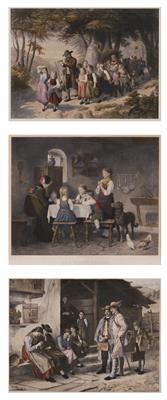 3 Bilder, nach Franz von Defregger (1835-1921) und Ludwig Richter (1803-1984) - Bilder