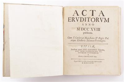 Acta Eruditorum Anno MDCCXVIII publicata, Leipzig 1718 - Arte e antiquariato