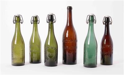 Konvolut von 6 Bierflaschen, um 1900 - Antiques and art