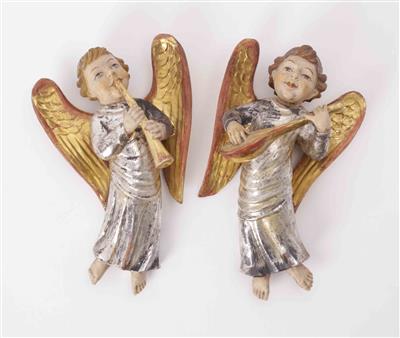 Paar fliegende und musizierende Engel, 20. Jahrhundert - Kunst & Antiquitäten