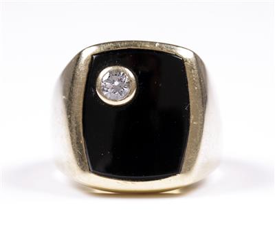 Brillant Onyx Herrenring - Jewellery and watches