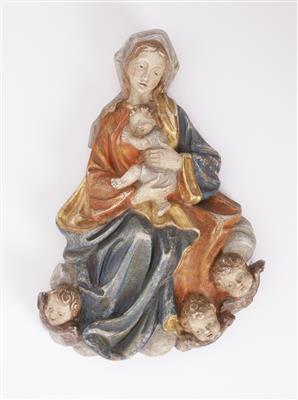 Maria mit Christuskind im Wolkenhimmel, 20. Jahrhundert - Umění a starožitnosti