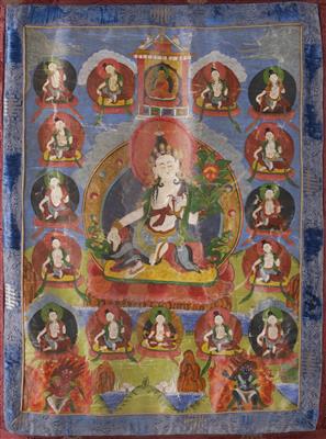 Thanka, wohl Tibet - Kunst und Antiquitäten