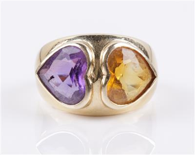 Amethyst Citrinring - Jewellery and watches