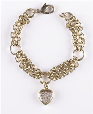 Armkette mit Brillant Herzanhänger - Jewellery and watches