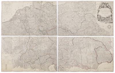 Landkarte: Postkarte von Deutschland und den angraenzenden Laendern, Triest, 1806 - Dipinti