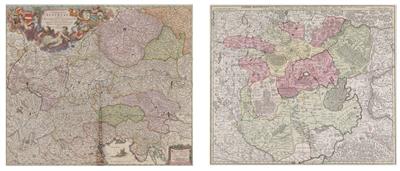 Zwei Landkarten, 18. Jahrhundert - Obrazy