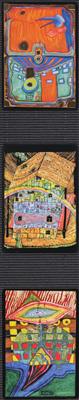 Friedensreich Hundertwasser *, 3 Bilder: - Obrazy