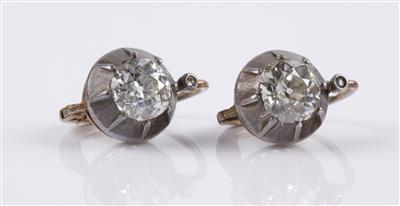 Altschliffbrillant Diamant Ohrringe zus. ca. 3 ct - Schmuck & Uhren