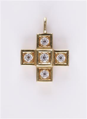 Brillantkreuz zus. ca. 0,50 ct - Schmuck & Uhren