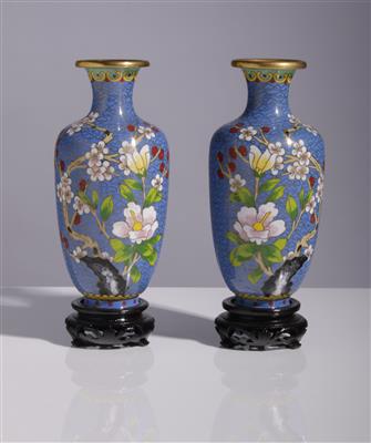Paar Cloisonne Vasen - Antiques and art