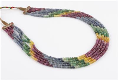 Beh. Rubin Saphir Smaragd Citrin Halskette - Jewellery and watches