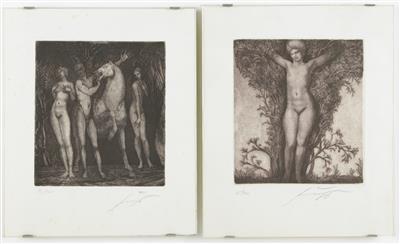 Ernst Fuchs, zwei Bilder: * - Paintings