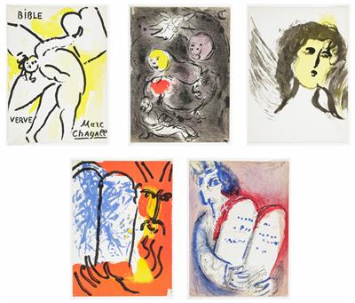 Marc Chagall *, fünf Bilder: - Dipinti