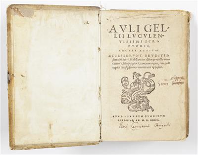 Buch: Gellius Aulus (125-180 n. Chr.), Auli Gellii Luculentissimi Scriptoris Noctes Atticae, Köln, 1537 - Arte e antiquariato