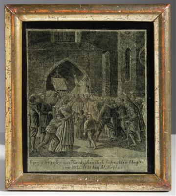 Eglomisebild, wohl 1. Drittel 20. Jahrhundert - Arte e antiquariato