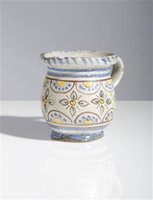 Milchkännchen, Gmunden, "Blau-bunte Periode" um 1740/60 - Antiques and art