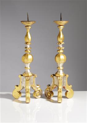 Paar Altarleuchter, Mitte 19. Jahrhundert - Antiquitäten, Möbel & Teppiche