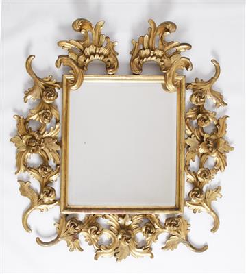 Spiegelrahmen im Barockstil unter Verwendung originaler Teile des 18. Jahrhunderts - Antiques and art