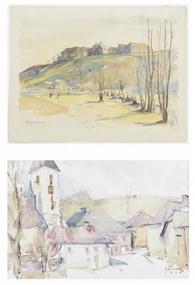 Wilhelm Bruschek *, 2 Bilder: - Paintings