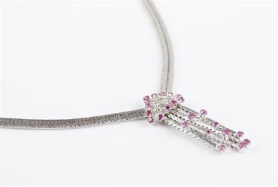 Rubin-Brillant Collier zus. 0,33 ct - Schmuck & Uhren