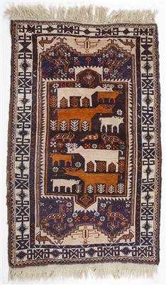 Belutsch Bildteppich, ca. 132 x 86 cm, Afghanistan, 2. Hälfte 20. Jahrhundert - Antiques and art