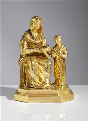 Hl. Anna lehrt der Hl. Maria das Lesen, 19. Jahrhundert - Kunst & Antiquitäten