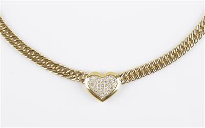 Brillantcollier zus. ca. 0,80 ct - Klenoty a Hodinky