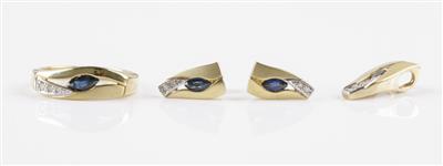 Diamant Saphir Set - Schmuck & Uhren