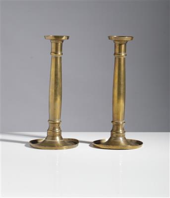 Paar Biedermeier Kerzenleuchter, 1. Hälfte 19. Jahrhundert - Arte e antiquariato